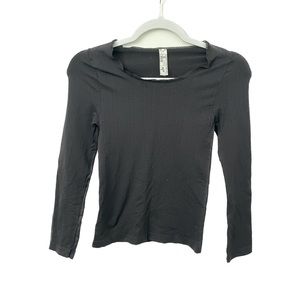 Silks Black Lace Trim along Sleeve Shirt